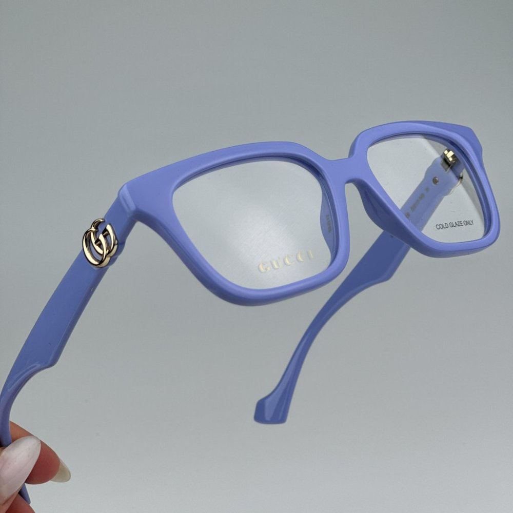 Gucci GG1536O 008 BRAND NEW Eyeglasses Violet Women Square - Picture 6 of 13